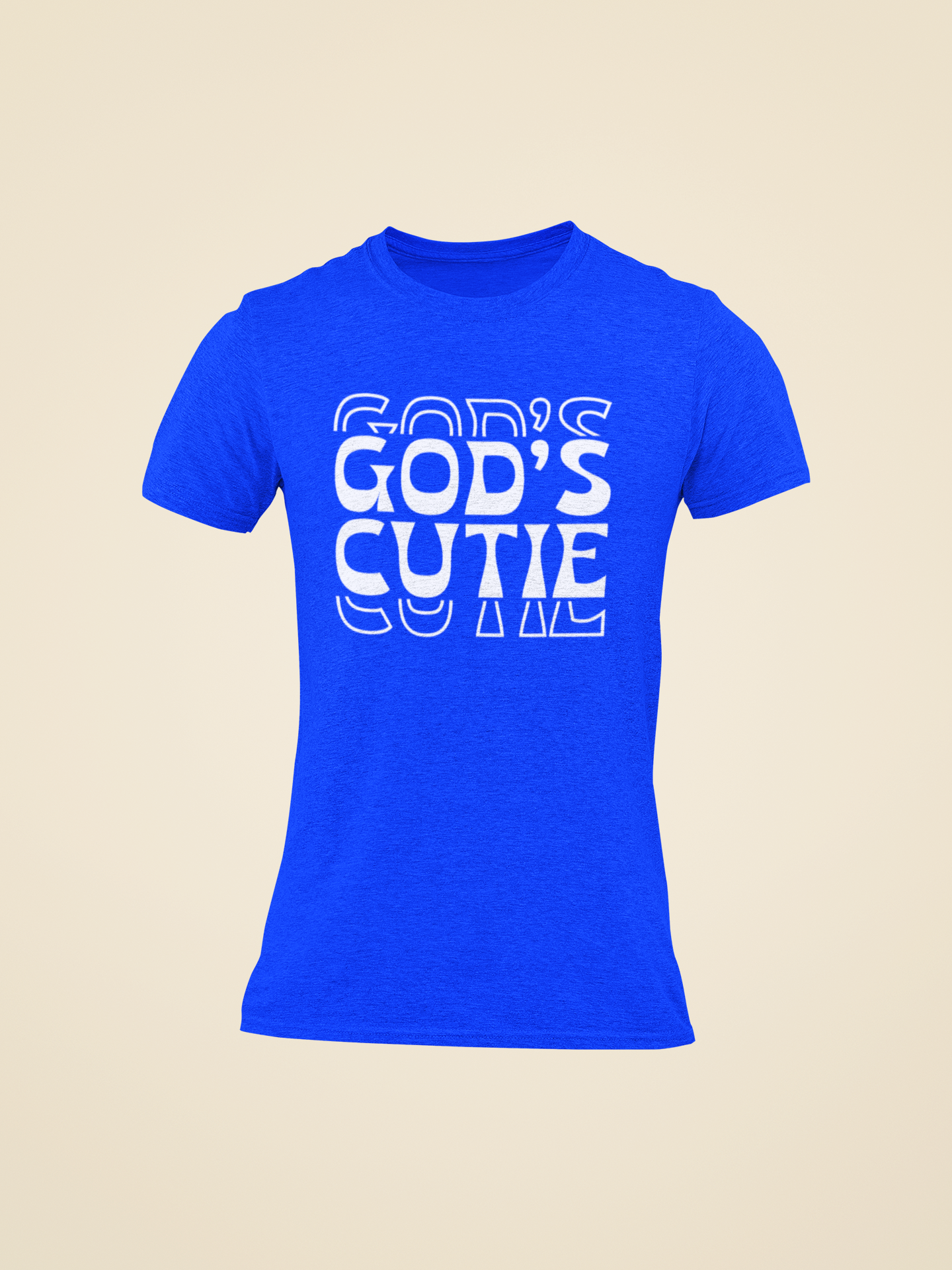 White Double God's Cutie Black T-Shirt