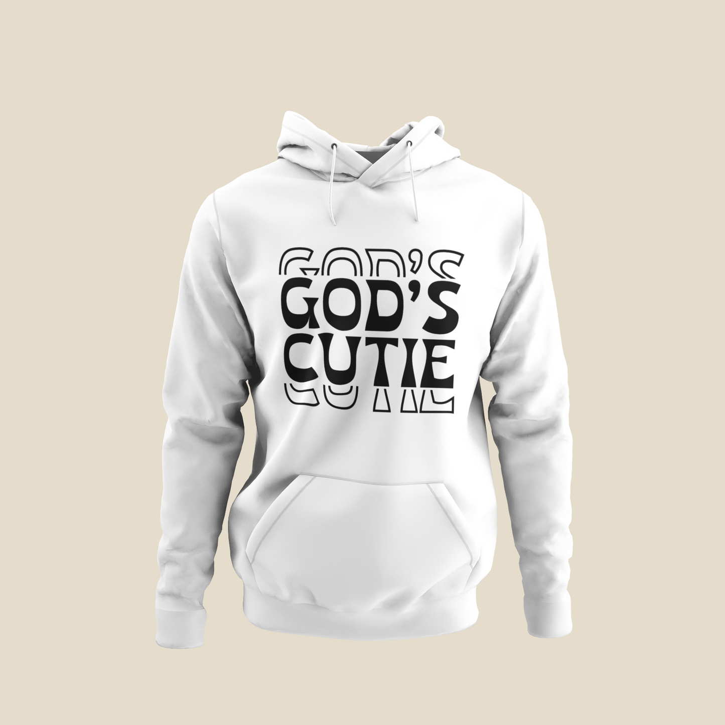 Black Double God's Cutie Hot Pink Hoodie