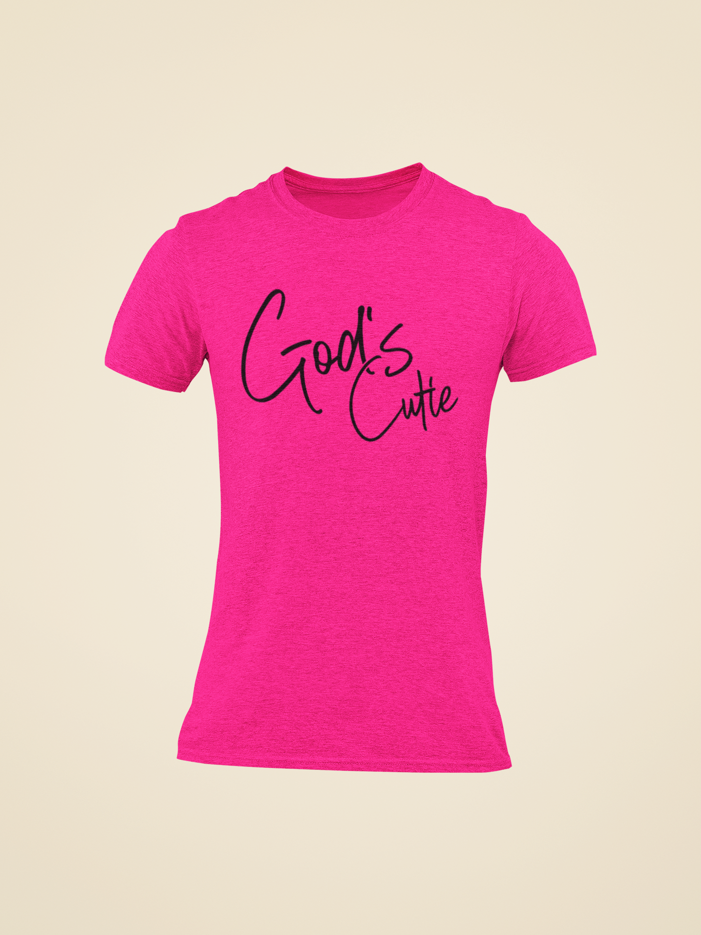 Black Cursive God Cutie Royal Blue T-Shirt