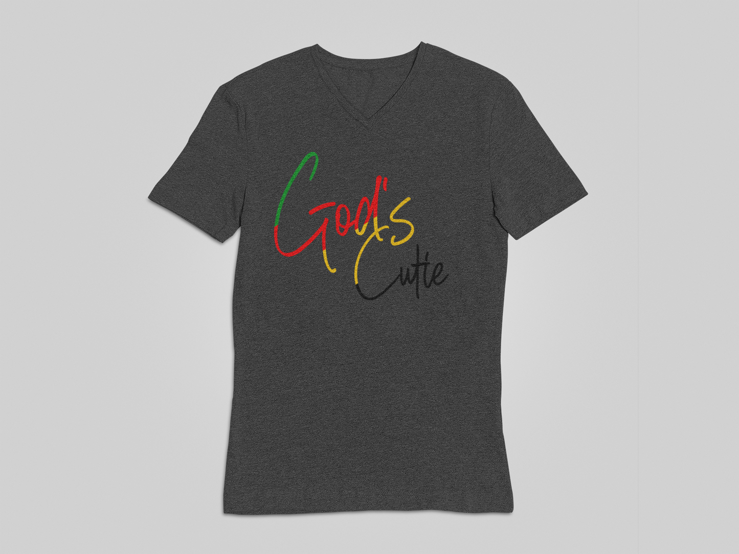 "LIMITED TIME" White African Colors God's Cutie V-Neck T-Shirt