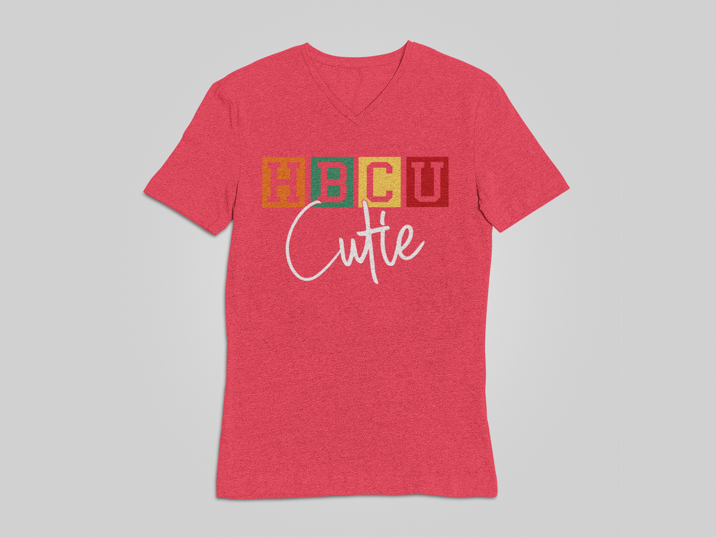 "LIMITED TIME" Black HBCU White Cutie V-Neck T-Shirt