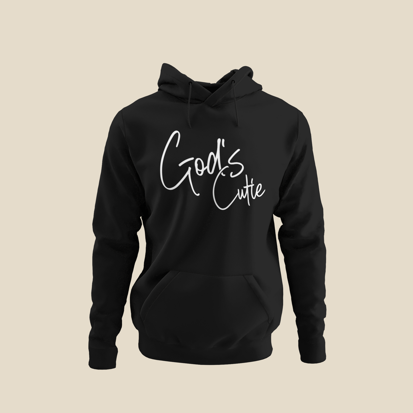 White Cursive God's Cutie Royal Blue Hoodie
