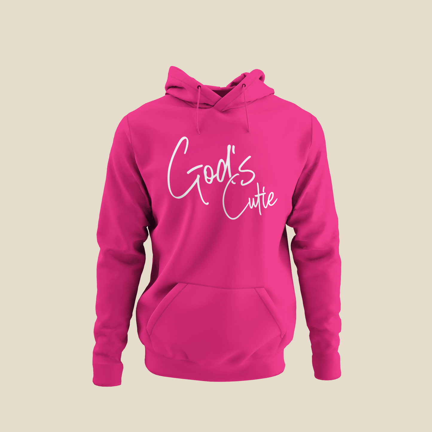 White Cursive God's Cutie Royal Blue Hoodie