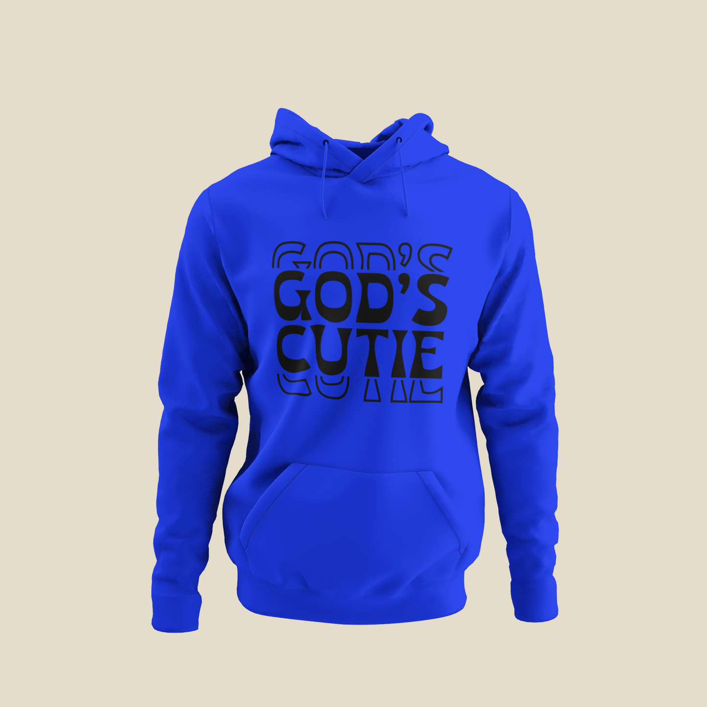 Black Double God's Cutie Hot Pink Hoodie