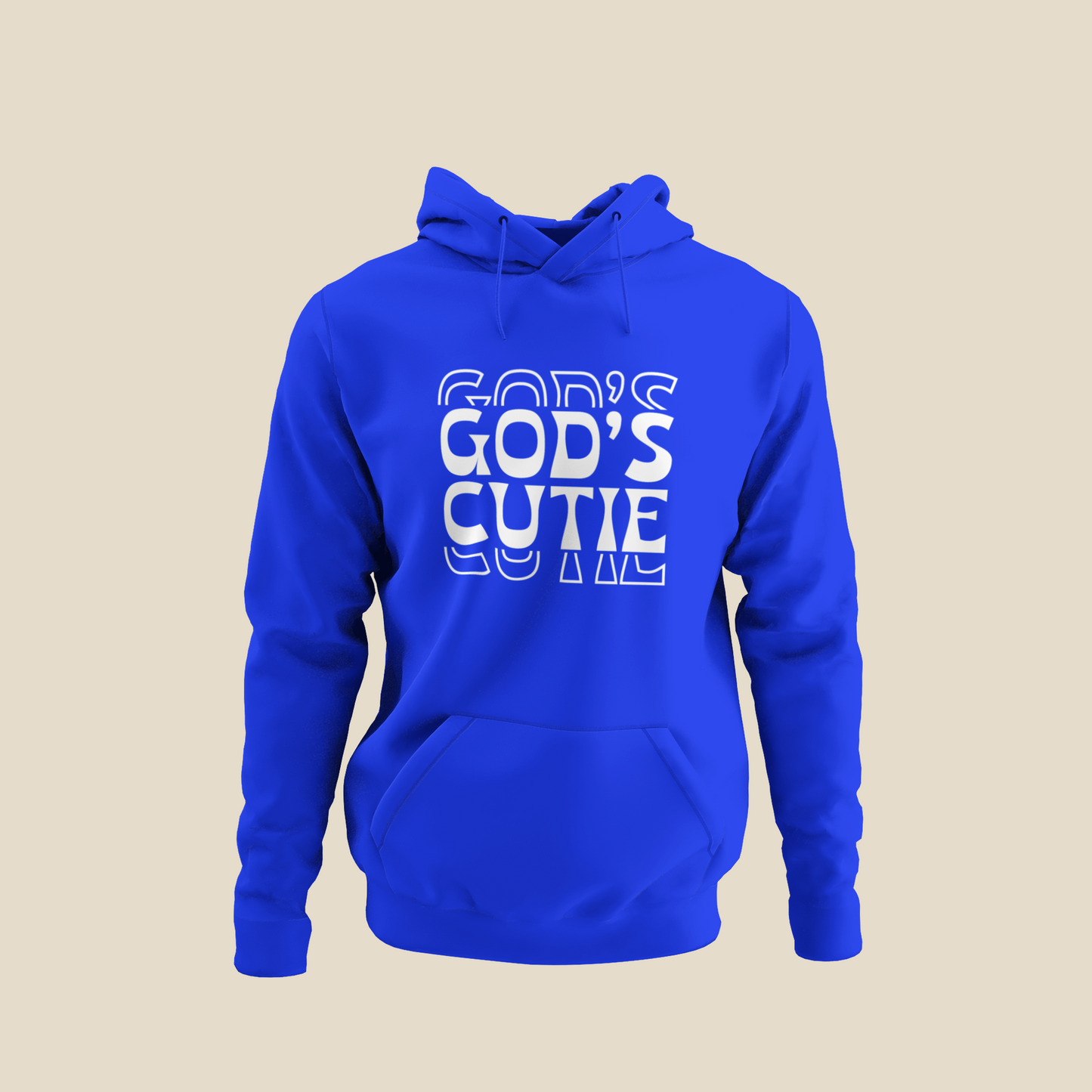 White Double God's Cutie Black Hoodie