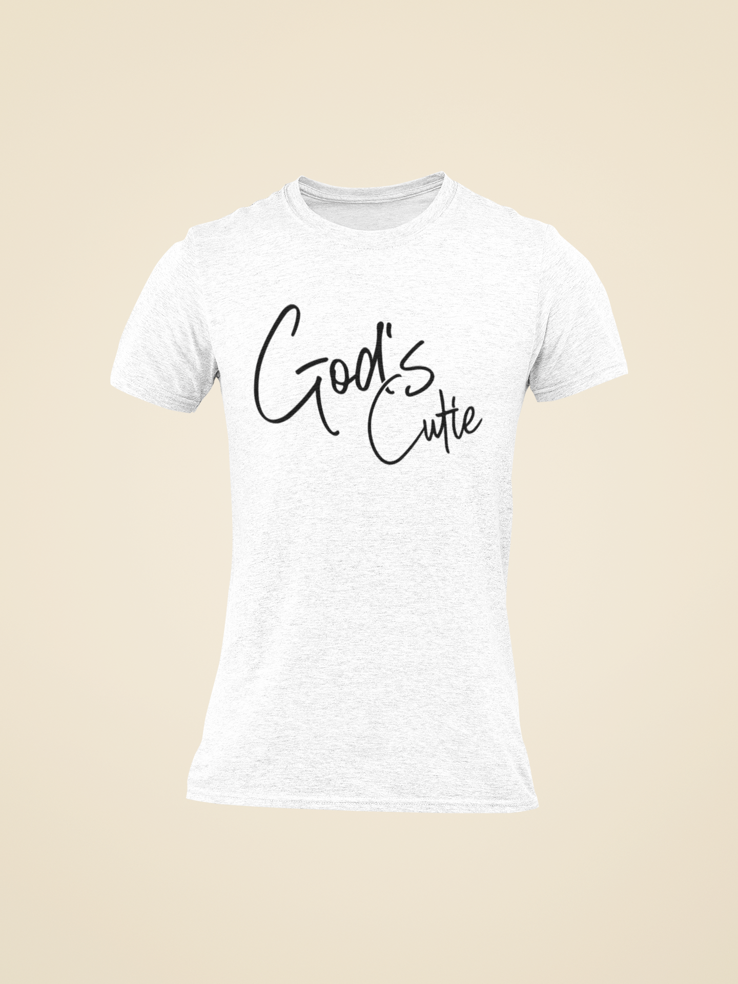 Black Cursive God Cutie Royal Blue T-Shirt