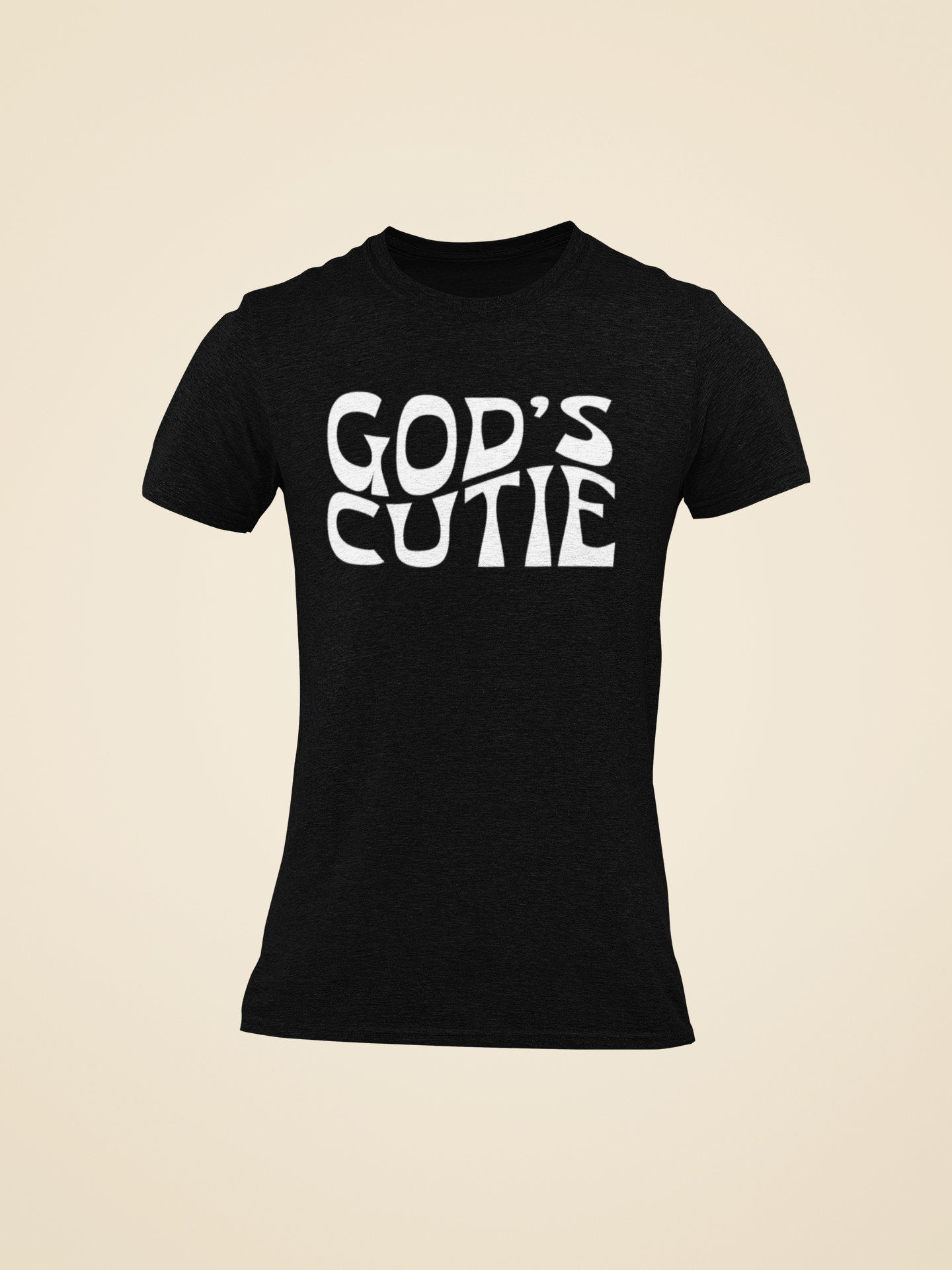 White Swirl God's Cutie Royal Blue T-Shirt