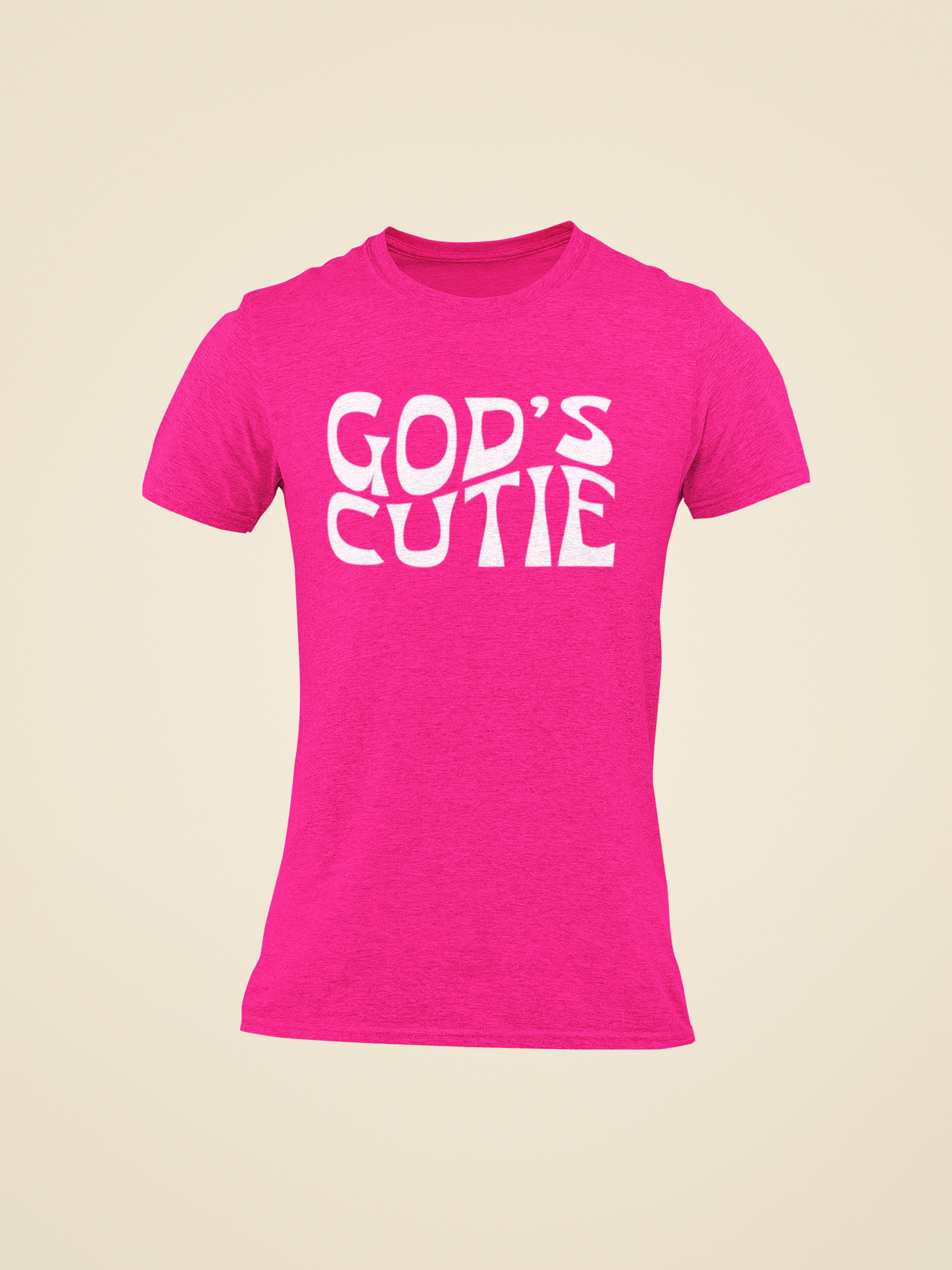 White Swirl God's Cutie Royal Blue T-Shirt