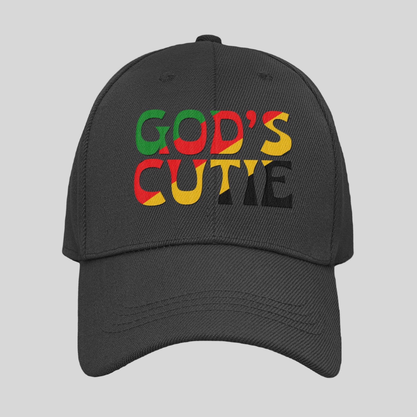 "LIMITED TIME" White African Colors God's Cutie Distress Hat