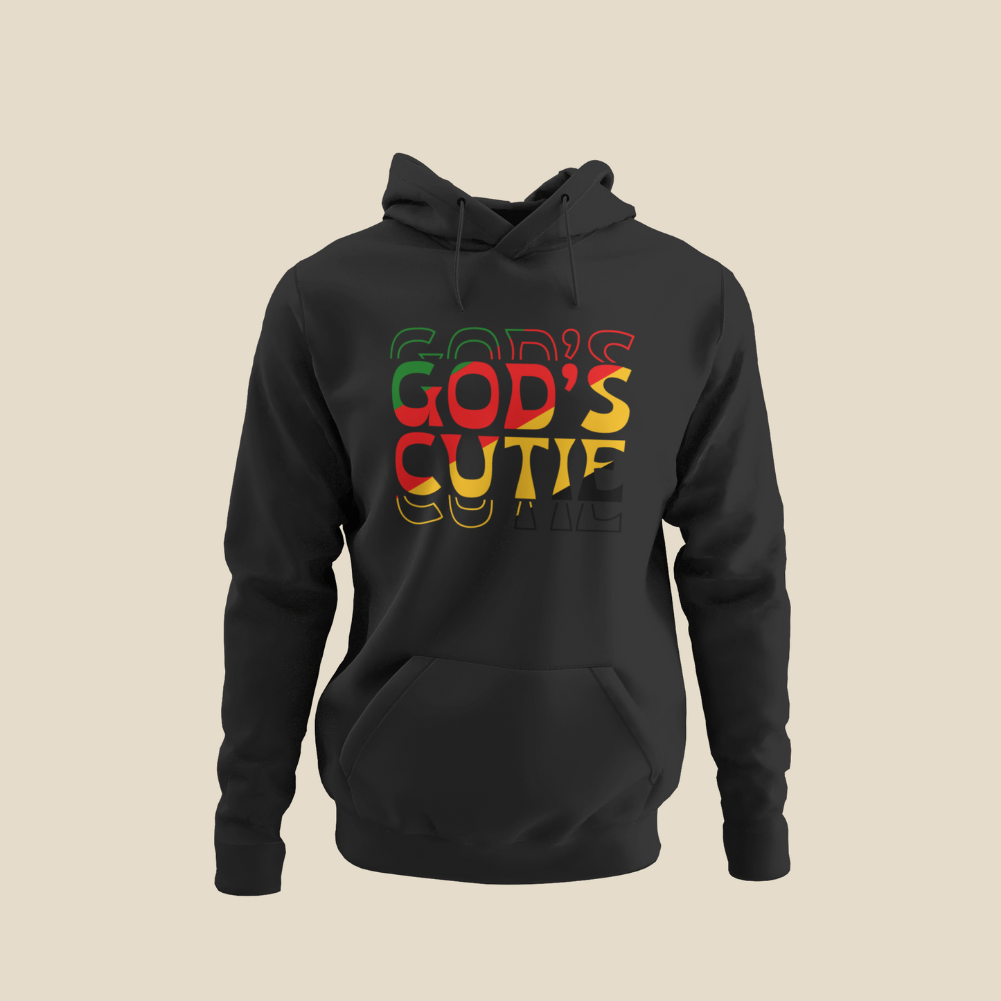 "LIMITED TIME" White African Colors God's Cutie Hoodie