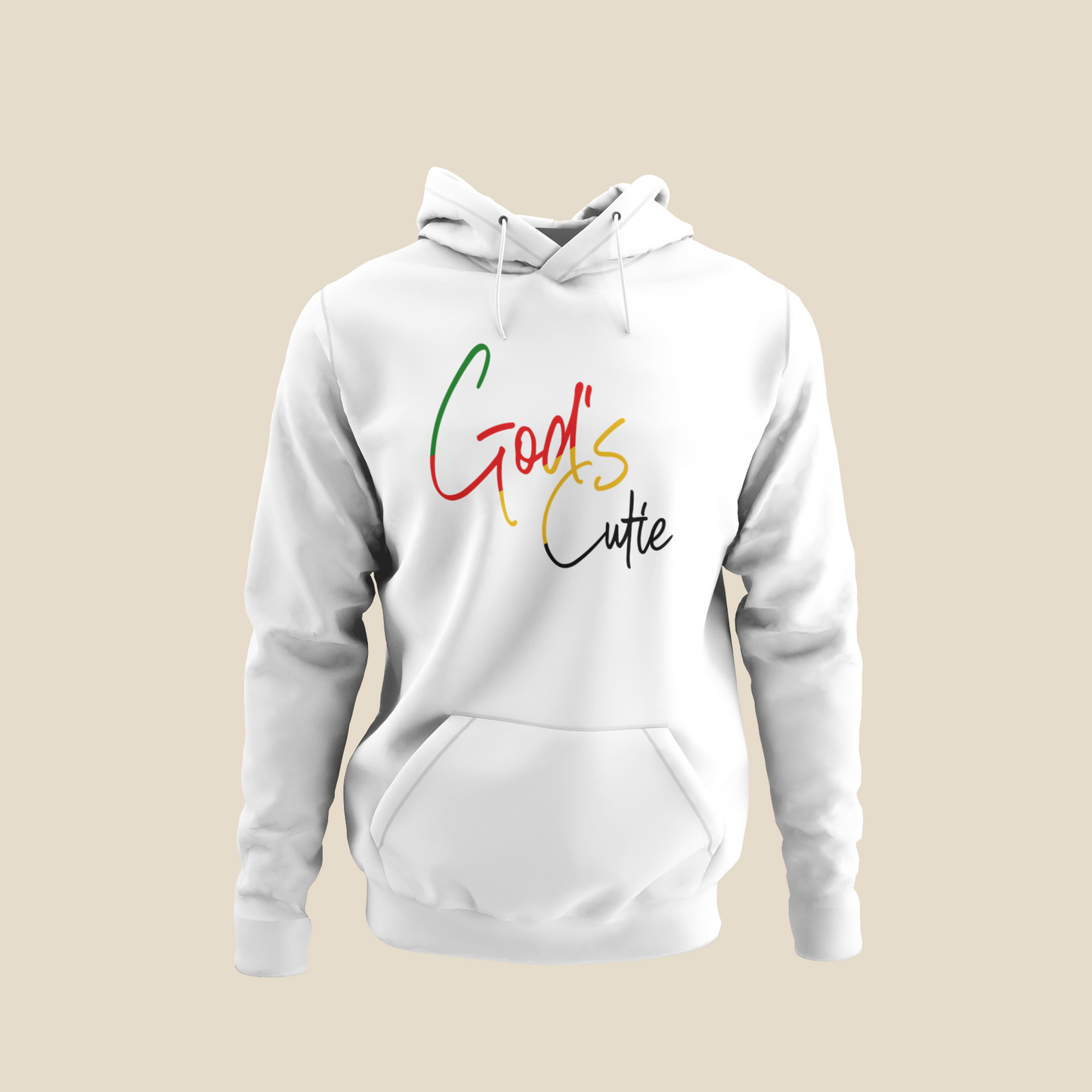 "LIMITED TIME" White African Colors God's Cutie Hoodie