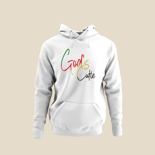 "LIMITED TIME" White African Colors God's Cutie Hoodie