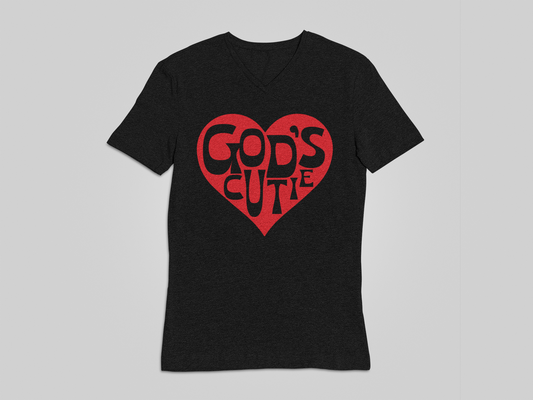 "LIMITED TIME" Red Heart God's Cutie V-Neck T-Shirt