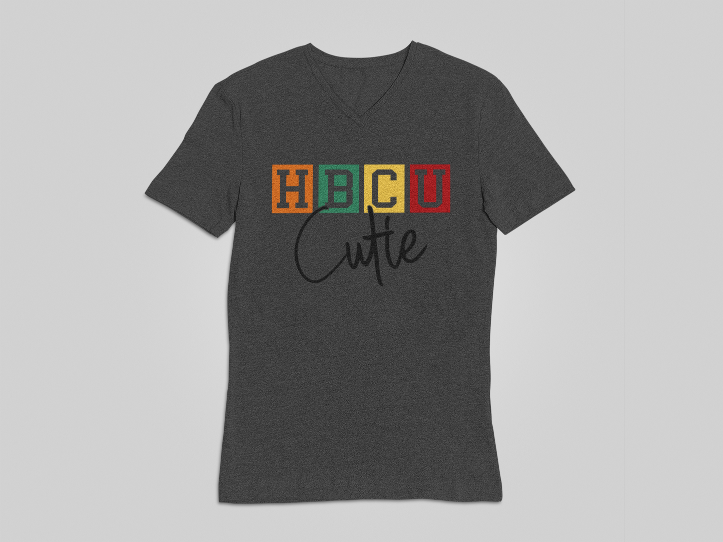 "LIMITED TIME" White HBCU Black Cutie V-Neck T-Shirt