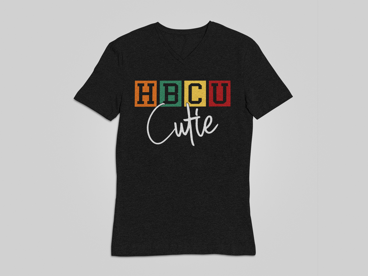 "LIMITED TIME" Black HBCU White Cutie V-Neck T-Shirt
